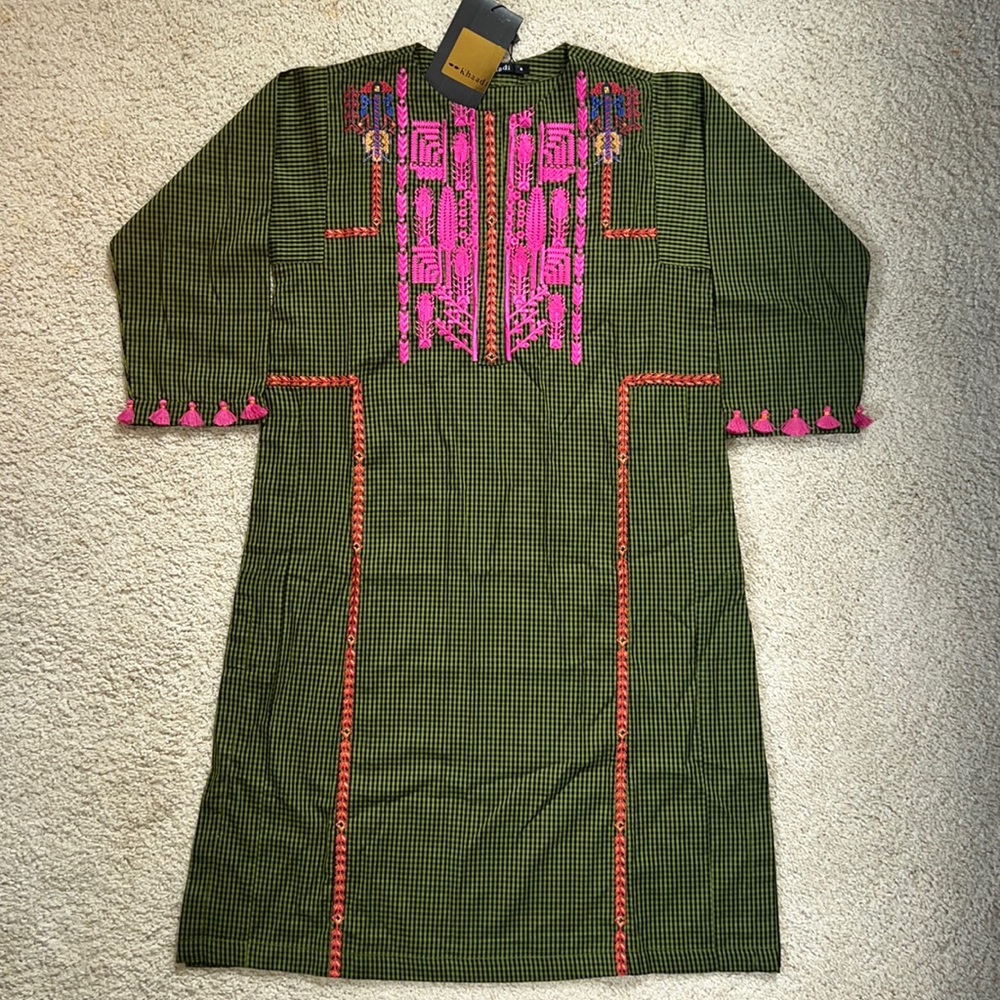 Beautiful, vibrant embroidered Khaadi tunic